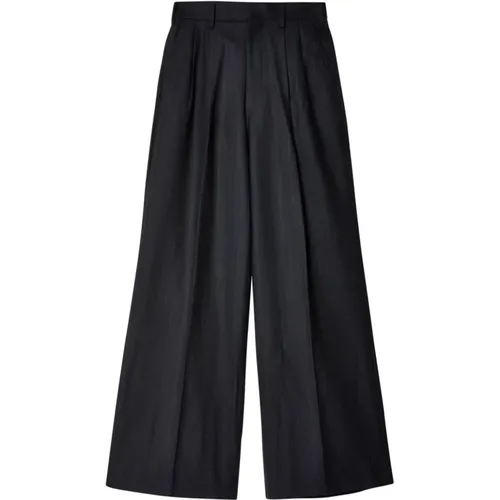 Wide Leg Striped Wool Trousers , female, Sizes: S, L, M - Junya Watanabe - Modalova