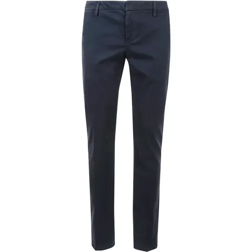 Blaue Baumwoll-Gabardine-Hose , Herren, Größe: W32 - Dondup - Modalova