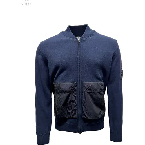 Navy Cotton Cardigan Jacket , male, Sizes: M, 2XL, XL - C.P. Company - Modalova