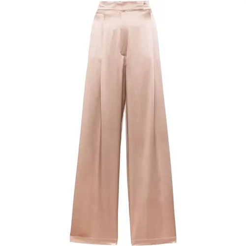 Silk Wide Leg Trousers , female, Sizes: S, 2XS - Max Mara - Modalova