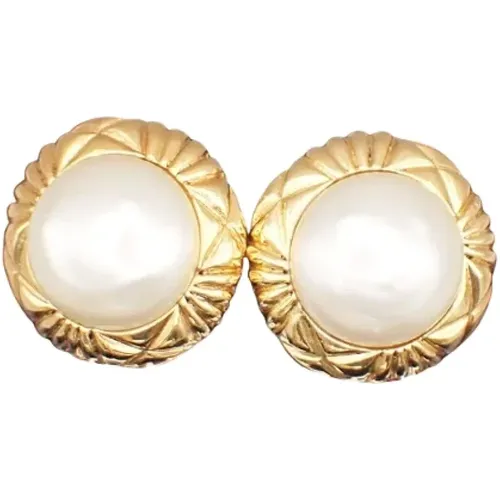 Pre-owned Metal earrings , female, Sizes: ONE SIZE - Chanel Vintage - Modalova