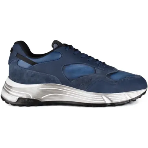 Marineblaue Wildleder Hyperlight Sneakers , Herren, Größe: 40 1/2 EU - Hogan - Modalova