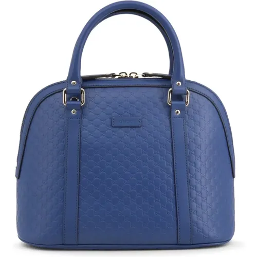 Leather Microssima Handbag Model 449663 , female, Sizes: ONE SIZE - Gucci - Modalova
