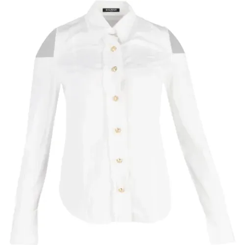 Pre-owned Cotton tops , female, Sizes: M - Balmain Pre-owned - Modalova