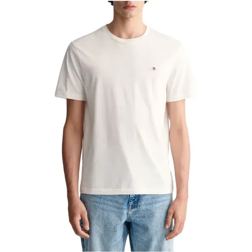 Shield Short Sleeve T-Shirt , male, Sizes: XL - Gant - Modalova