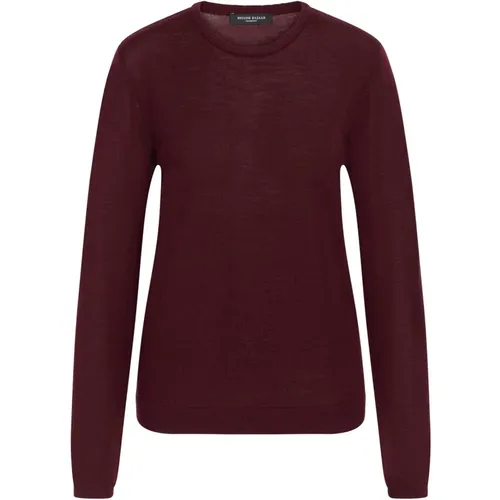 Elegant Round Neck Knit Sweater Wine , female, Sizes: M, L, S, XL, XS - Bruuns Bazaar - Modalova