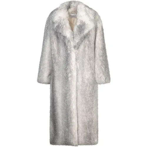 Grey Silver Fox Faux Fur Coat , female, Sizes: XS, 2XS, S - Stand Studio - Modalova