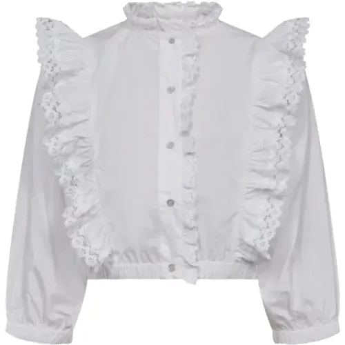 Lacey Frill Shirt Bluse , Damen, Größe: S - Co'Couture - Modalova