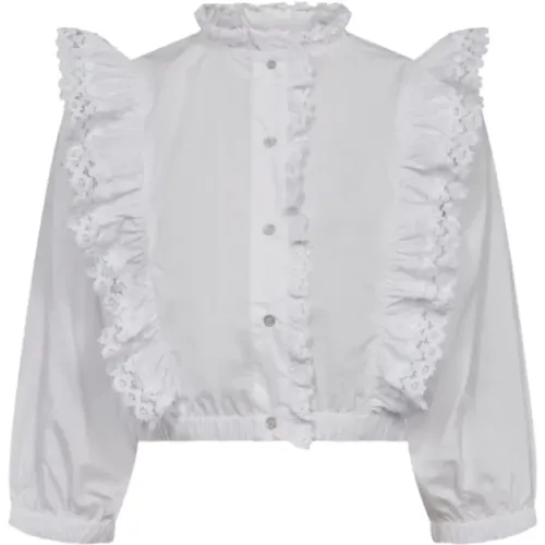 Lacey Frill Shirt Bluse , Damen, Größe: M - Co'Couture - Modalova