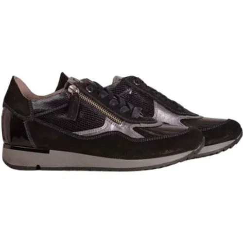 Chunky Sole Sneaker with Zipper and Lace Closure , male, Sizes: 2 UK - DL Sport - Modalova