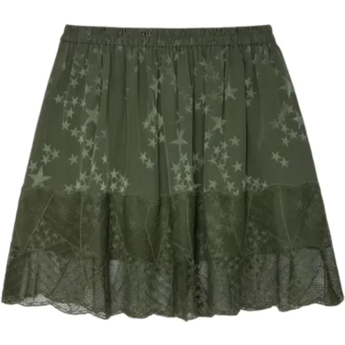 Silk Jacquard Star Print Skirt , female, Sizes: 2XS, S, XS - Zadig & Voltaire - Modalova