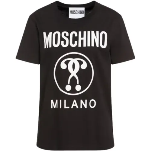 Double Question Logo T-Shirt , Damen, Größe: 3XS - Moschino - Modalova