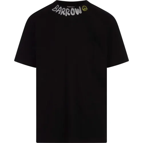 Schwarzes T-Shirt mit bedrucktem Logo , Herren, Größe: XL - BARROW - Modalova