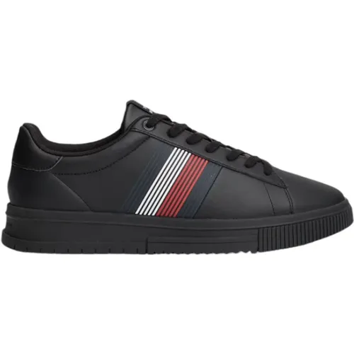 Niedrige Sneakers , Herren, Größe: 45 EU - Tommy Hilfiger - Modalova