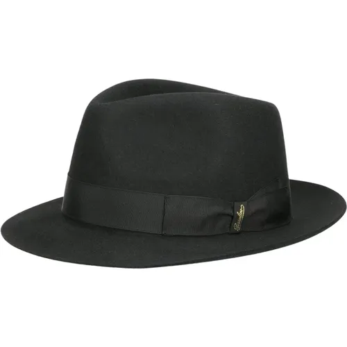 Gebürsteter Filzhut Fedora , Herren, Größe: 60 CM - Borsalino - Modalova