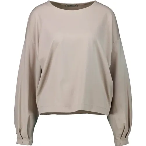 Timeless Taupe Sweater with Round Neck , female, Sizes: XS, S, M - drykorn - Modalova
