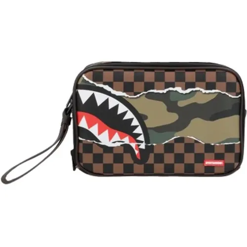 Tear it up camo pouch , unisex, Sizes: ONE SIZE - Sprayground - Modalova