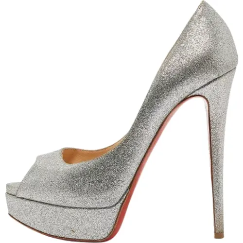 Pre-owned Fabric heels , female, Sizes: 5 1/2 UK - Christian Louboutin Pre-owned - Modalova