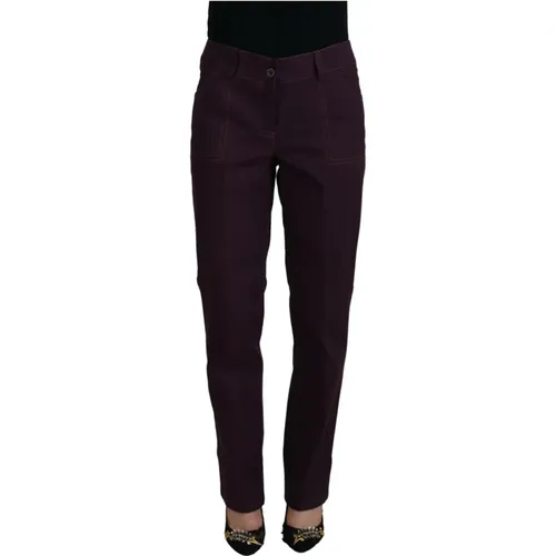 Lila Baumwoll-Tapered-Hose , Damen, Größe: 2XL - BENCIVENGA - Modalova