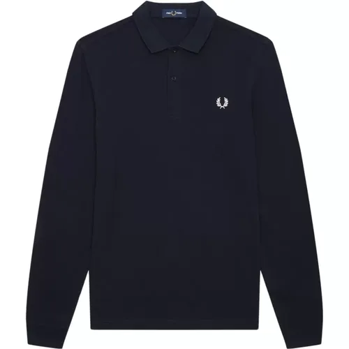 Langarm Tennis Polo Shirt , Herren, Größe: L - Fred Perry - Modalova