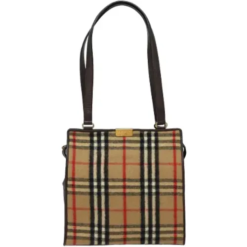 Pre-owned Wool shoulder-bags , female, Sizes: ONE SIZE - Burberry Vintage - Modalova