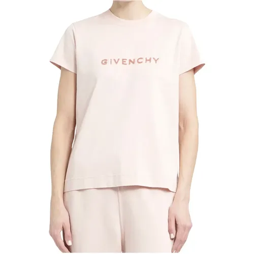 Blush Slim Fit T-Shirt , Damen, Größe: M - Givenchy - Modalova