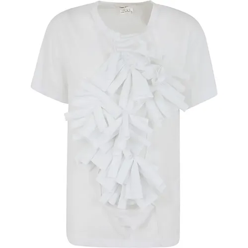 Weißes Damen T-Shirt, Modern und Elegant - Comme des Garçons - Modalova
