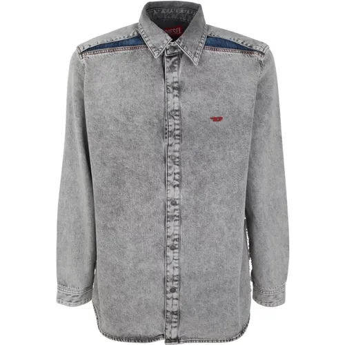 Stylish Denim Jacket Upgrade , male, Sizes: S - Diesel - Modalova