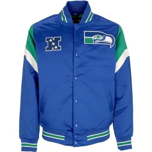 Seattle Seahawks Bomberjacke NFL Teamfarben , Herren, Größe: L - Mitchell & Ness - Modalova