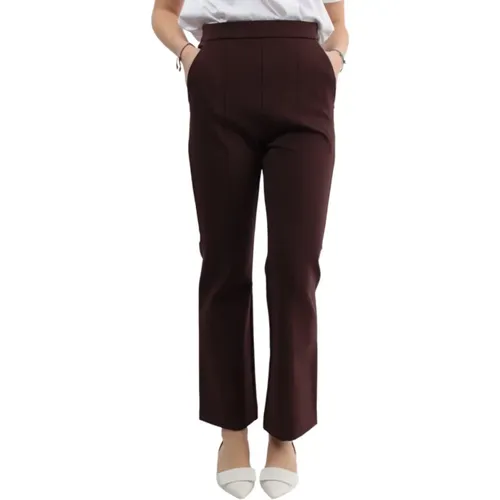 Pants with Side Zipper , female, Sizes: M, L - Max Mara - Modalova