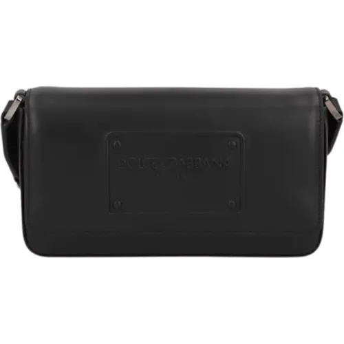 Schwarze CrossBody Mini Tasche aus Kalbsleder - Dolce & Gabbana - Modalova