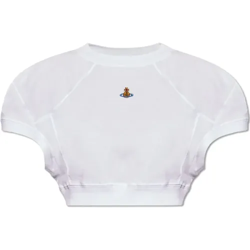 Fußball Crop-T-Shirt , Damen, Größe: M - Vivienne Westwood - Modalova