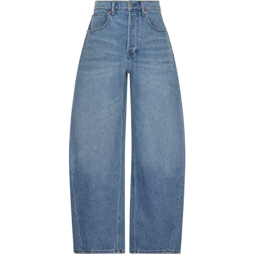 Oversized Abgerundete Low Rise Jeans , Damen, Größe: W26 - alexander wang - Modalova