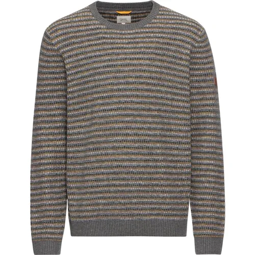 Striped Knit Sweater , male, Sizes: 3XL - camel active - Modalova