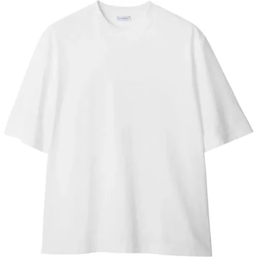 Weiß Blau Erdbeer Rücken T-shirt , Herren, Größe: XS - Burberry - Modalova