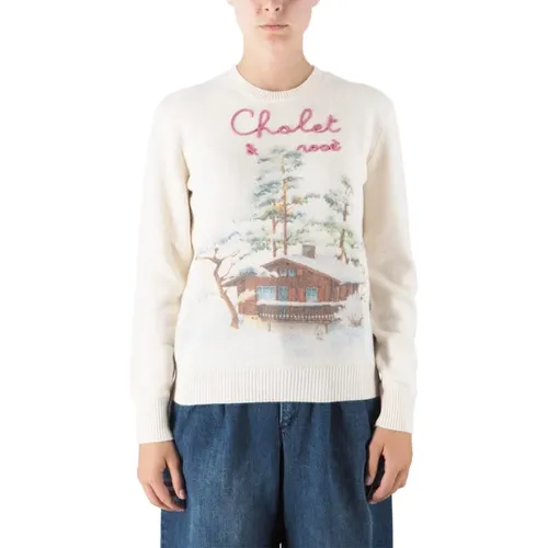 Bestickter Chalet Rose Pullover - MC2 Saint Barth - Modalova