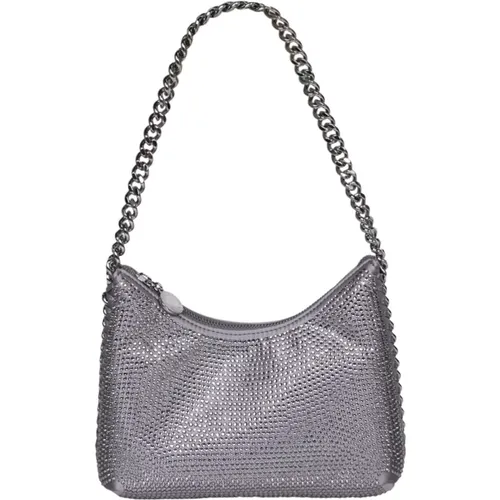 Iconic Grey Chain-Link Handle Bag , female, Sizes: ONE SIZE - Stella Mccartney - Modalova