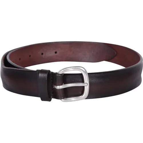 Leather belt by , male, Sizes: 105 CM, 115 CM, 100 CM, 110 CM, 90 CM - Orciani - Modalova
