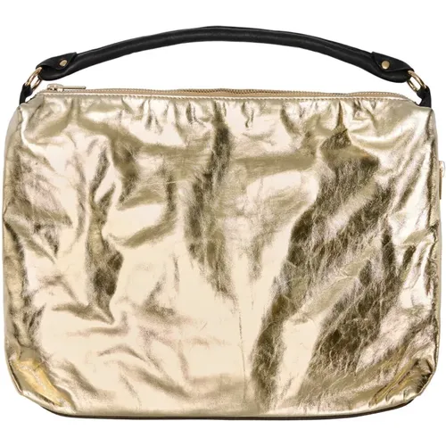 Metallic Soft Shoulder Bag Light Gold , female, Sizes: ONE SIZE - Btfcph - Modalova