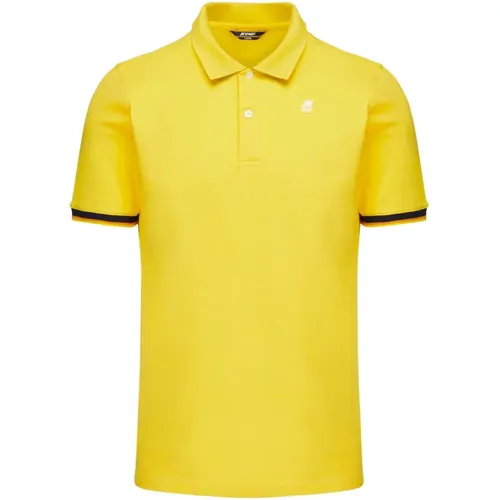 Vincent Logo Silikon Polo - Modernes Design, Regular Fit , Herren, Größe: 2XL - K-way - Modalova