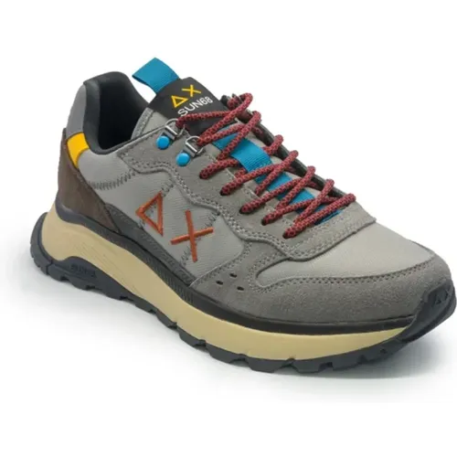 Grey Fire and Camping Shoes , male, Sizes: 6 UK, 12 UK, 7 UK, 10 UK, 11 UK, 9 UK, 8 UK - Sun68 - Modalova