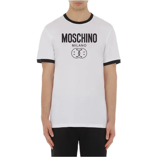 Weiße T-Shirts und Polos , Herren, Größe: S - Moschino - Modalova