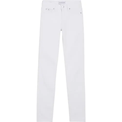 Weiße Slim Fit Stretch Denim Jeans , Damen, Größe: W29 - Calvin Klein - Modalova