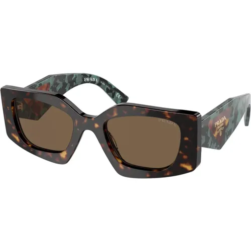 Havana/Dark Sonnenbrille,Schwarze/Dunkelgraue Sonnenbrille,Stylische Sonnenbrille - Prada - Modalova
