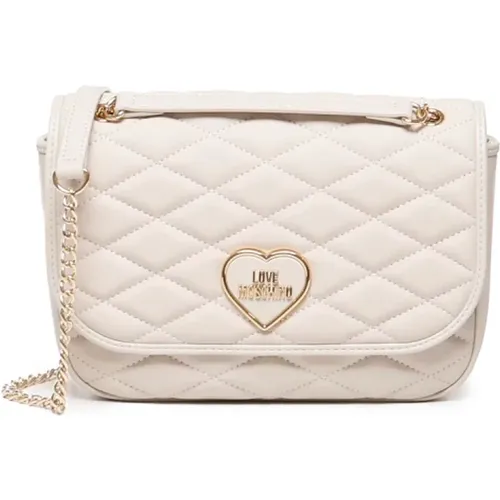 Quilted Bag with Logo , female, Sizes: ONE SIZE - Love Moschino - Modalova