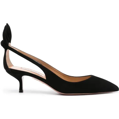 Schwarzer Schleifen High Heel Schuh , Damen, Größe: 36 1/2 EU - Aquazzura - Modalova