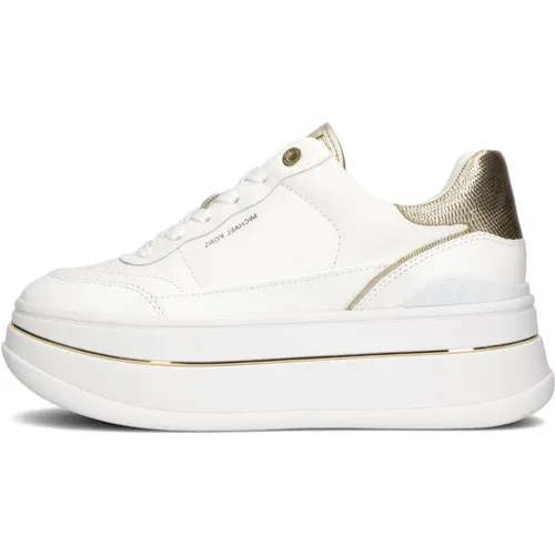 Weiße Low-Top-Sneakers Hayes Laces Up , Damen, Größe: 40 EU - Michael Kors - Modalova