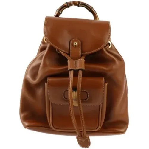 Pre-owned Leather backpacks , unisex, Sizes: ONE SIZE - Gucci Vintage - Modalova