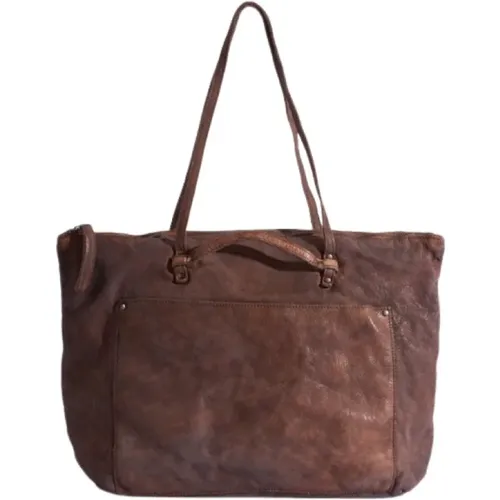 Handgefertigte Leder-Tote-Tasche , Damen, Größe: ONE Size - Malababa - Modalova