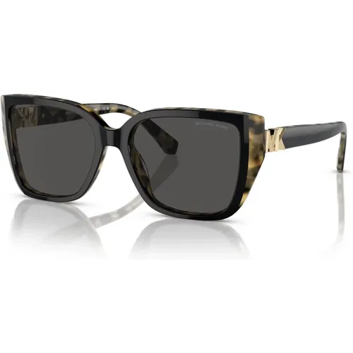 Pearld Black Havana Sunglasses , female, Sizes: 55 MM - Michael Kors - Modalova